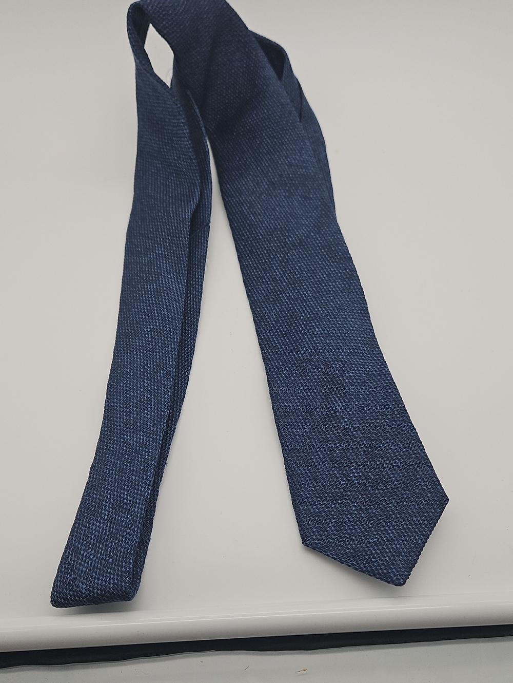 Ted Baker Navy Blue Textured Silk Tie